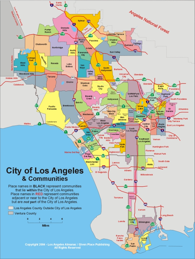 LOS ANGELES MAP | New Hd Template İmages